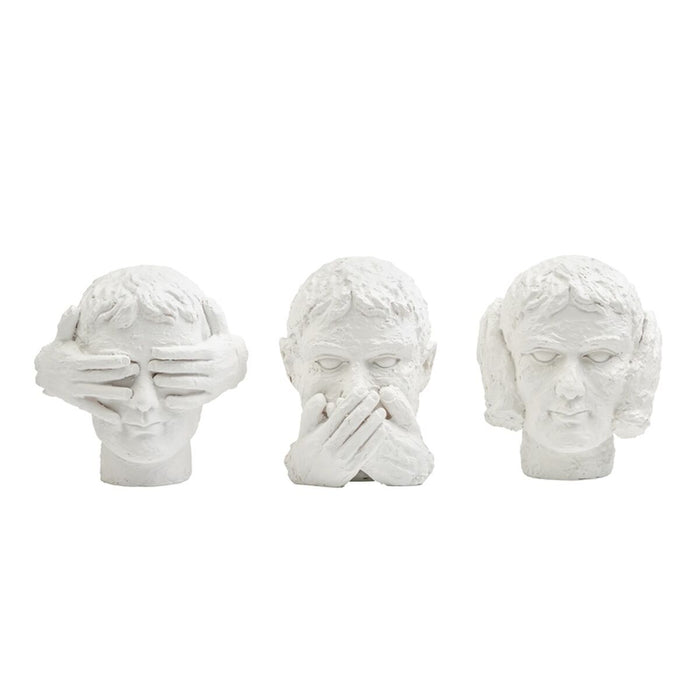 Декоративна фигурка DKD Home Decor Бял Неокласически 14 x 11 x 14 cm (3 броя)