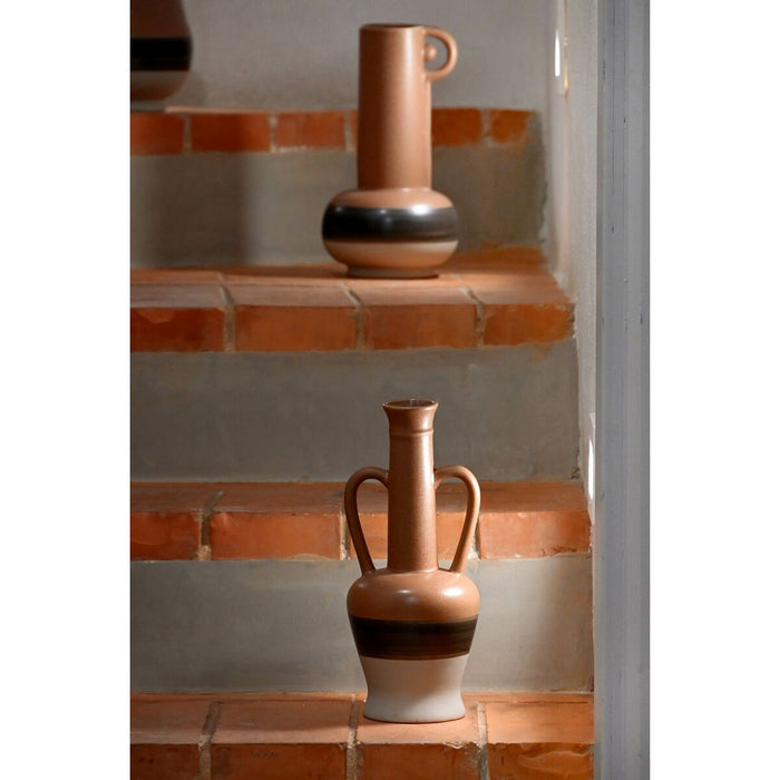 Ваза DKD Home Decor Бял Сив теракота Порцелан 12,7 x 12,5 x 30 cm (3 броя)