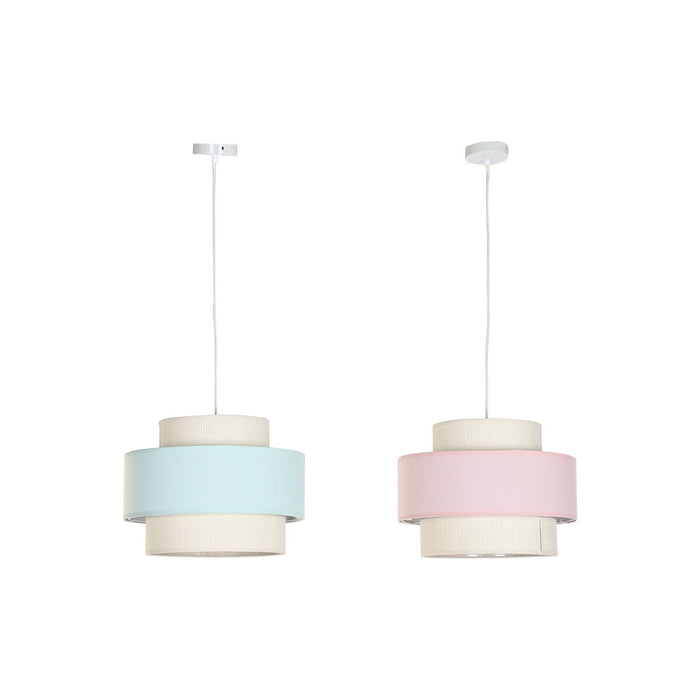 Полилей DKD Home Decor 40 x 40 x 30 cm Зелен Светло розово 50 W (2 броя)