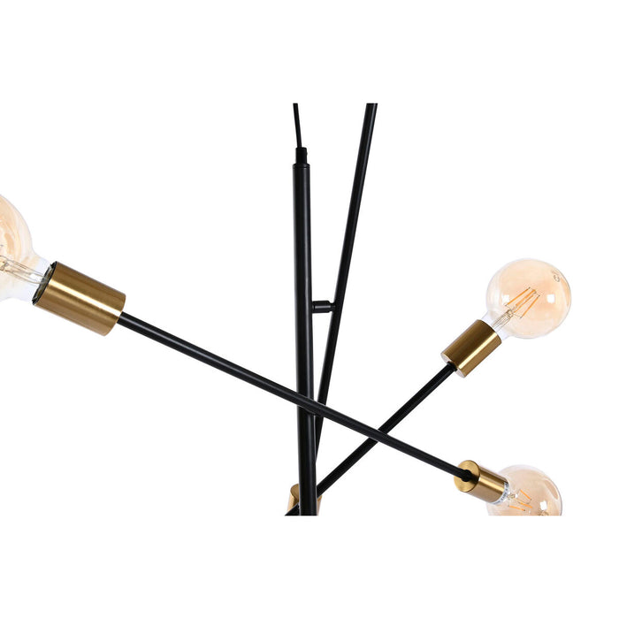 Полилей DKD Home Decor 60 x 52 x 50 cm Черен Златен Метал 50 W