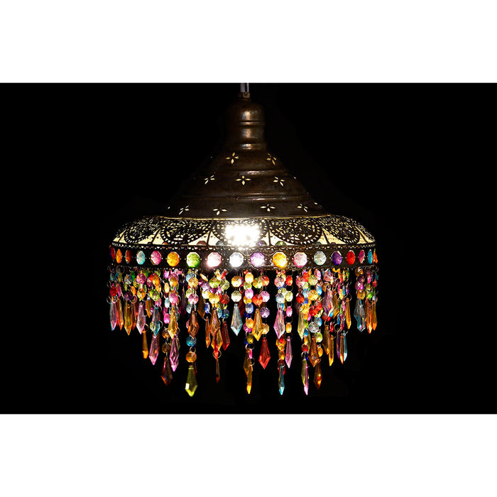 Полилей DKD Home Decor 37 x 37 x 38 cm Златен Метал Многоцветен 50 W