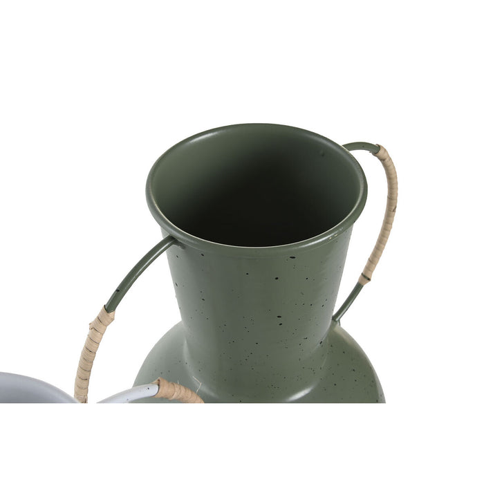 Ваза DKD Home Decor 20 x 13 x 24 cm Метал теракота Бял Зелен (2 броя)