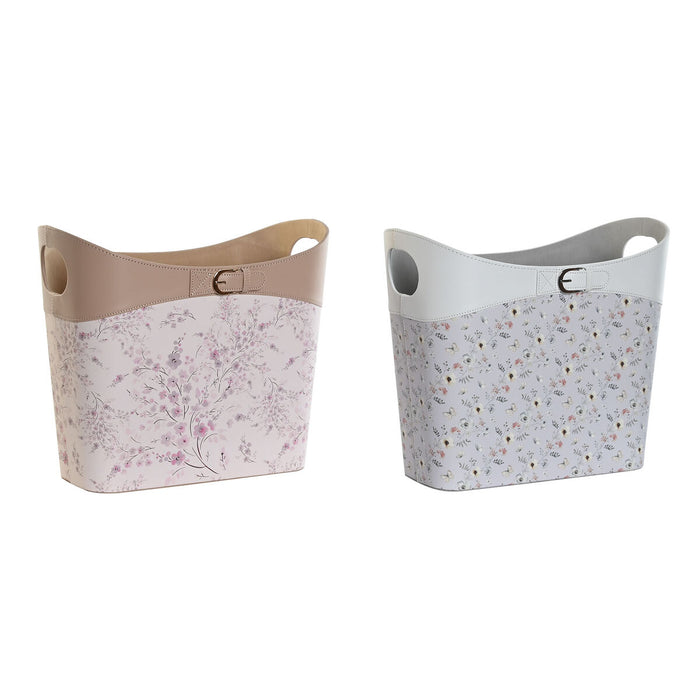 поставка за списания DKD Home Decor Син Бял Сив Светло розово Полиуретан PVC 39 x 21 x 34 cm (2 броя)