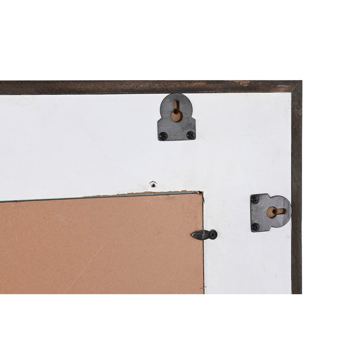 Стенно огледало DKD Home Decor Бял Модерен 130 x 4 x 70 cm