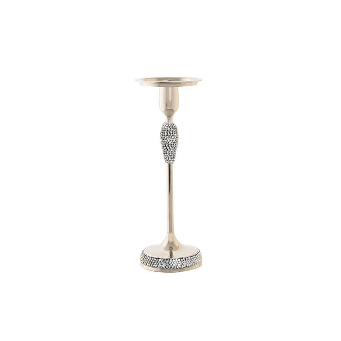 Поставка за свещ DKD Home Decor Сребрист Акрилен Алуминий 12 x 12 x 36 cm