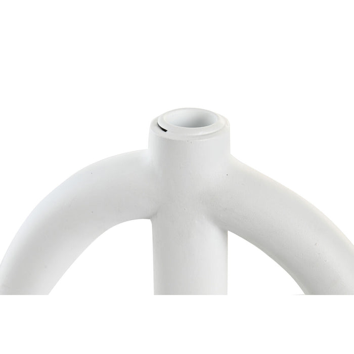 Канделабър DKD Home Decor Scandi 21,5 x 21,5 x 23 cm Бял Смола