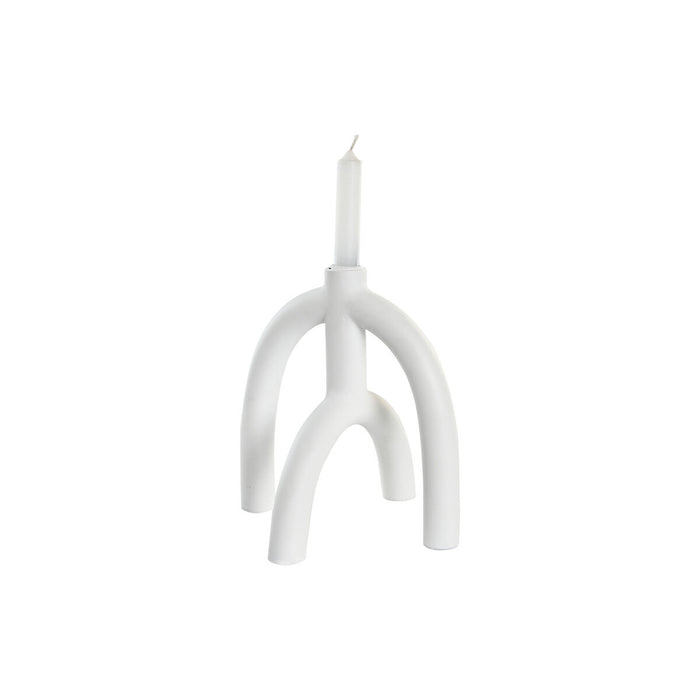 Канделабър DKD Home Decor Scandi 21,5 x 21,5 x 23 cm Бял Смола