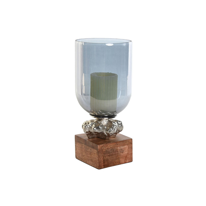 Поставка за свещ DKD Home Decor 16,5 x 16,5 x 38,5 cm Кристал Алуминий