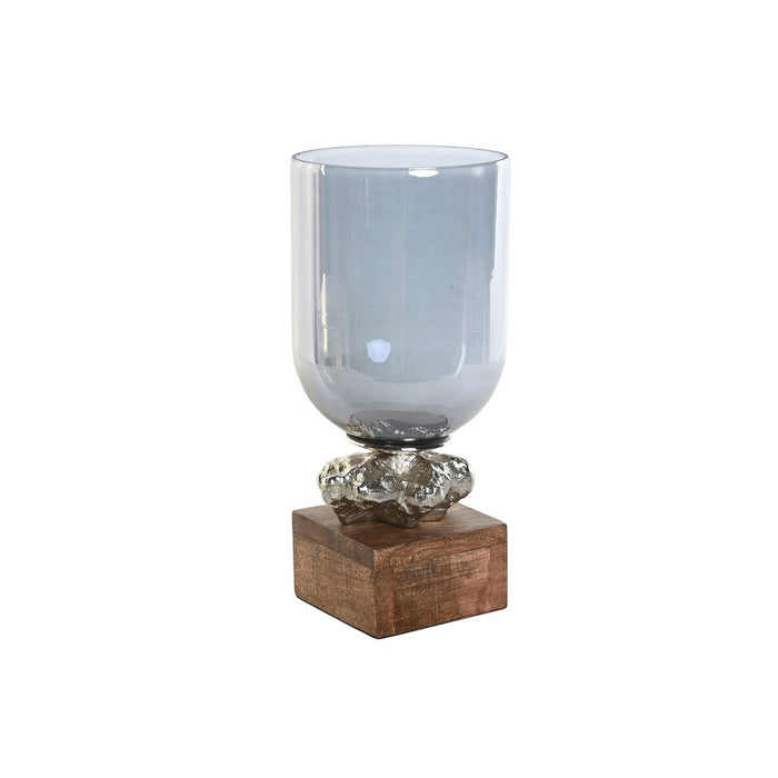 Поставка за свещ DKD Home Decor 16,5 x 16,5 x 38,5 cm Кристал Алуминий