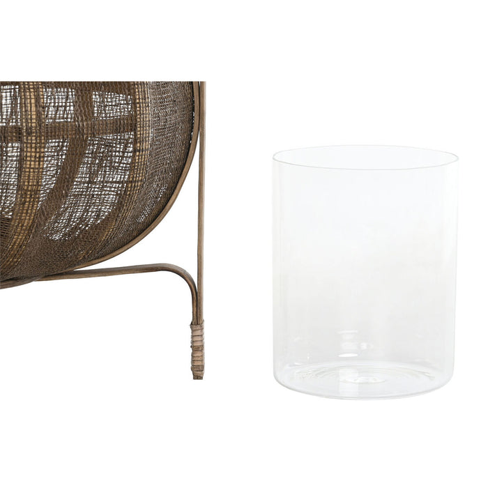 Поставка за свещ DKD Home Decor Кафяв Естествен Бамбук 35 x 35 x 47 cm