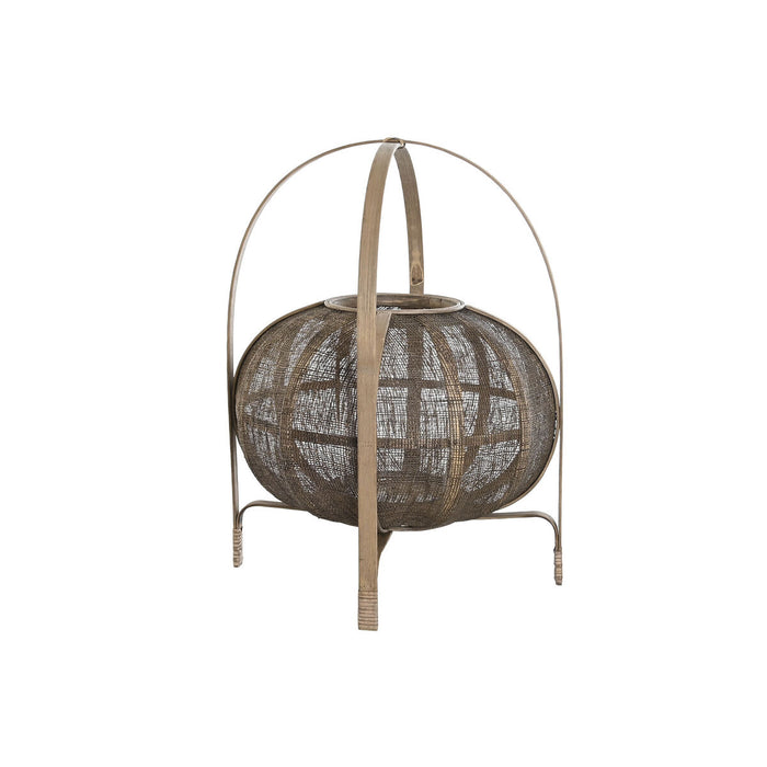 Поставка за свещ DKD Home Decor Кафяв Естествен Бамбук 35 x 35 x 47 cm