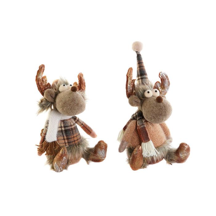 Коледна Украса DKD Home Decor Кафяв Царица 13 x 12 x 25 cm (2 броя)