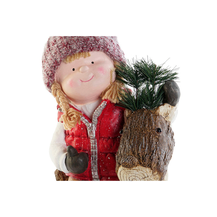 Коледна Украса DKD Home Decor Многоцветен Деца 18 x 24 x 45 cm (2 броя)