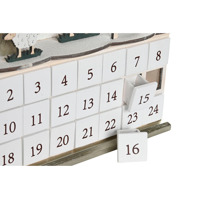 Коледен Календар DKD Home Decor Дървен 34 x 8,5 x 36,5 cm (2 броя)