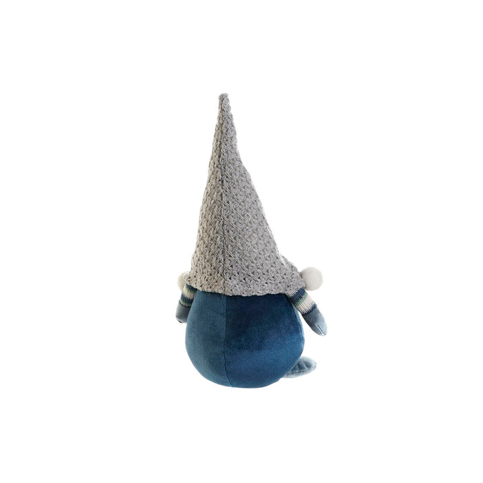 Коледна Украса DKD Home Decor Син Бял Сив Гном 13 x 12 x 35 cm (2 броя)