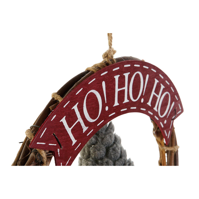 Коледен венец DKD Home Decor Многоцветен Дървен 30 x 7 x 46 cm (2 броя)