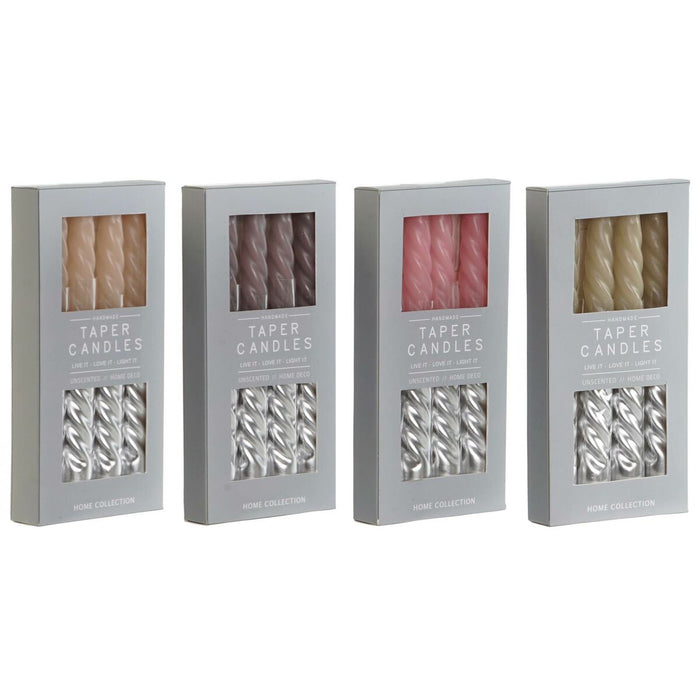 Комплект Свещи DKD Home Decor Двуцветен 2 x 2 x 18,5 cm 4 Части (4 броя)