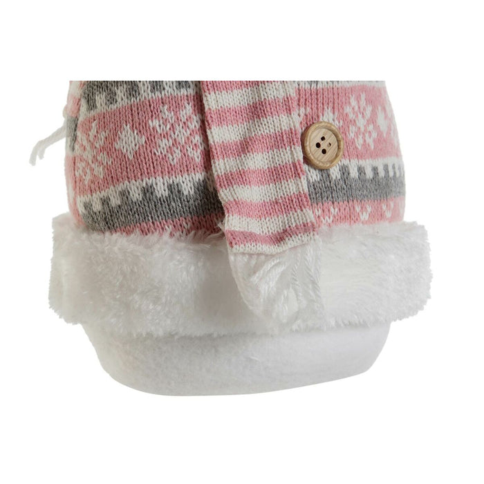 Снежен човек DKD Home Decor Бял Кафяв Розов 30 x 16 x 33 cm (2 броя)