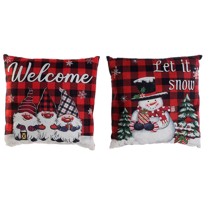 Възглавница DKD Home Decor Коледа Многоцветен полиестер 40 x 10 x 40 cm (2 броя)