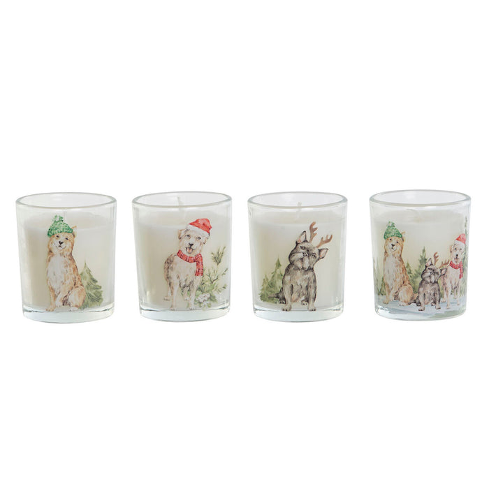 Свещ DKD Home Decor Бял 5 x 5 x 6 cm (4 броя)