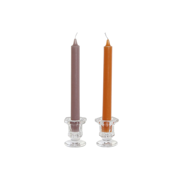 Комплект Свещи DKD Home Decor Сив Оранжев 2 x 2 x 20 cm 4 Части (2 броя)