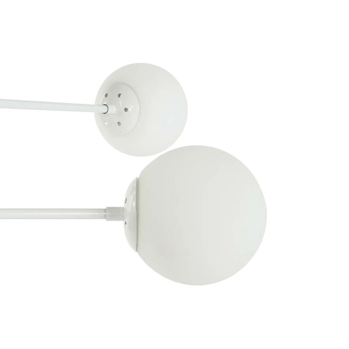 Полилей DKD Home Decor 96 x 73 x 50 cm Кристал Метал Бял 50 W