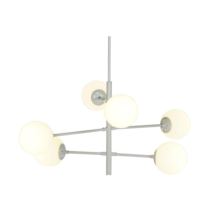 Полилей DKD Home Decor 96 x 73 x 50 cm Кристал Метал Бял 50 W