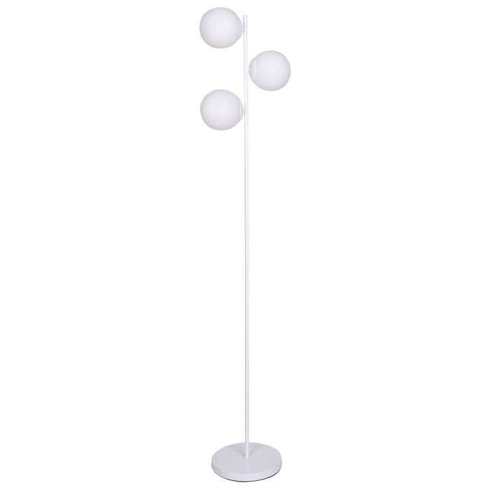 Лампион DKD Home Decor 35 x 25 x 167 cm Кристал Метал Бял 220 V 50 W