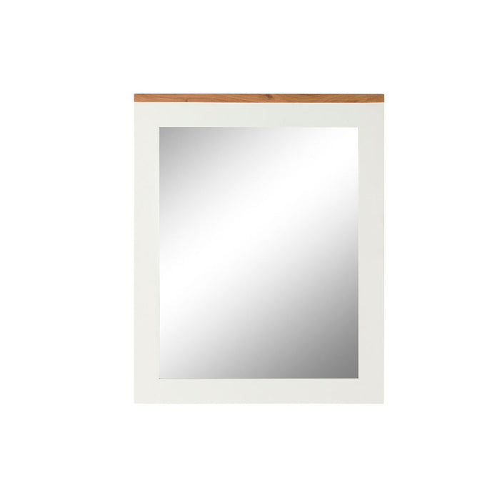 Стенно огледало DKD Home Decor Бял Кафяв Град 90 x 1,5 x 113 cm