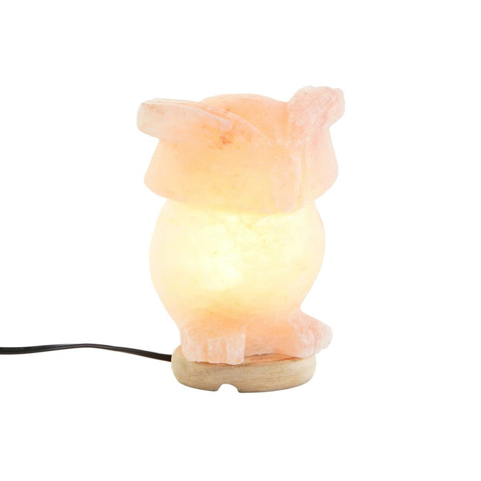 Настолна лампа DKD Home Decor Розов Сол Aкациево дърво 15 W 220 V 14 x 14 x 18 cm