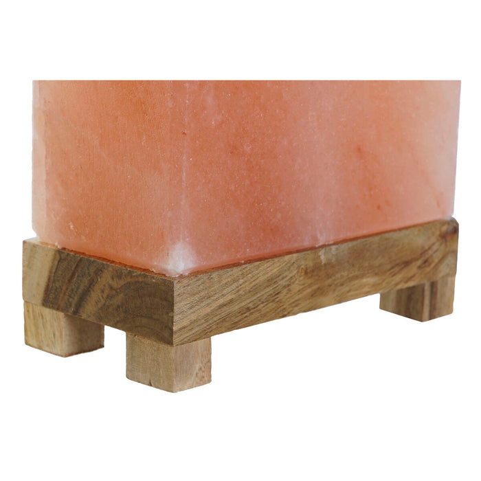 Настолна лампа DKD Home Decor Кафяв Розов Сол Aкациево дърво 15 W 220 V 17 x 7 x 16 cm