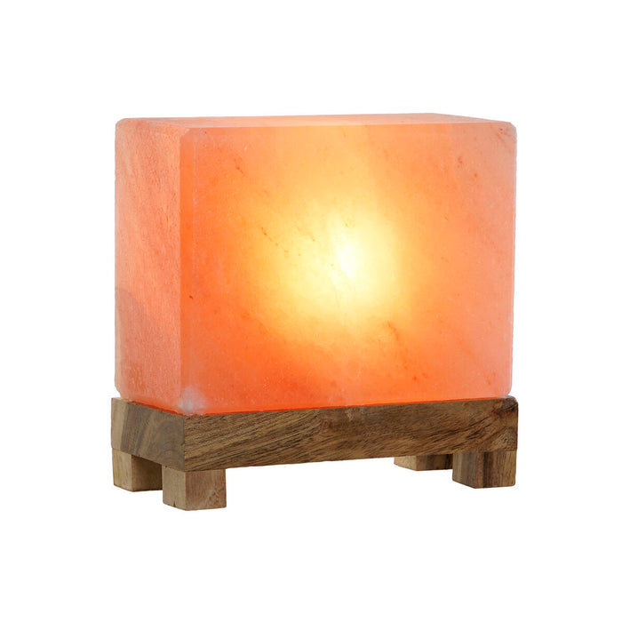Настолна лампа DKD Home Decor Кафяв Розов Сол Aкациево дърво 15 W 220 V 17 x 7 x 16 cm