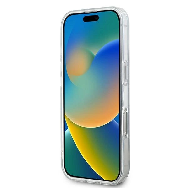 Калъф DKNY Repeat Texture Pattern With Stripe за iPhone 16 Pro - черен