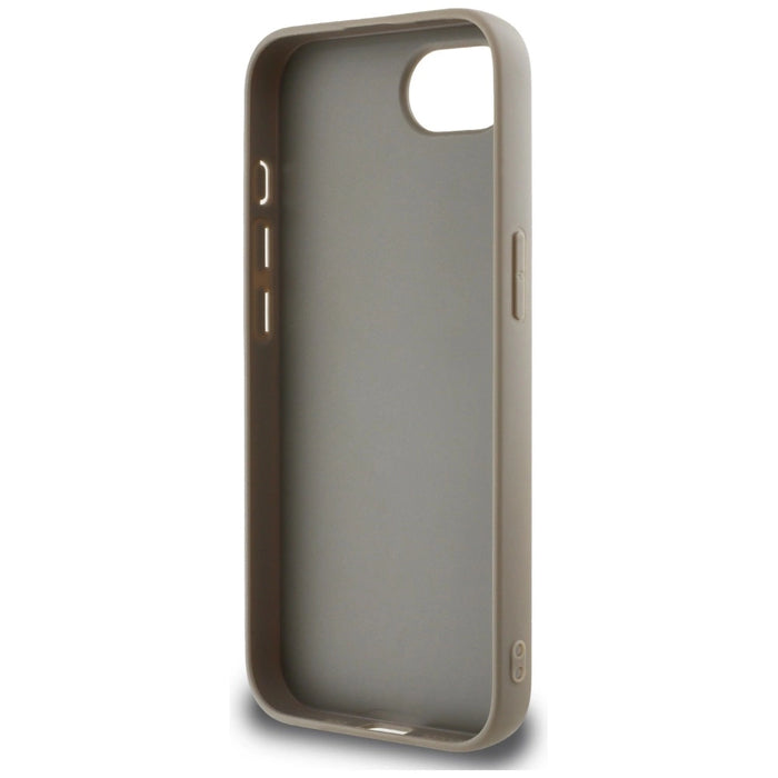 Калъф DKNY Repeat Texture Pattern with Tonal Stripe iPhone 16e - бежов