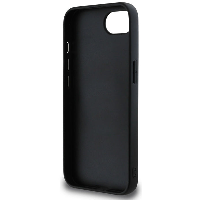 Калъф DKNY Repeat Texture Pattern with Tonal Stripe за iPhone 16e - черен
