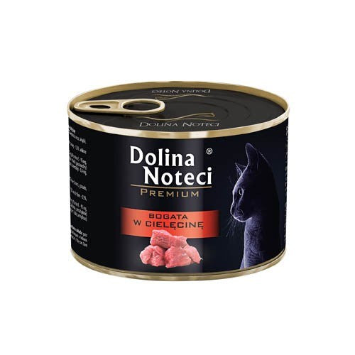 Dolina Noteci Premium богата на телешко - мокра храна за котки - 185гр