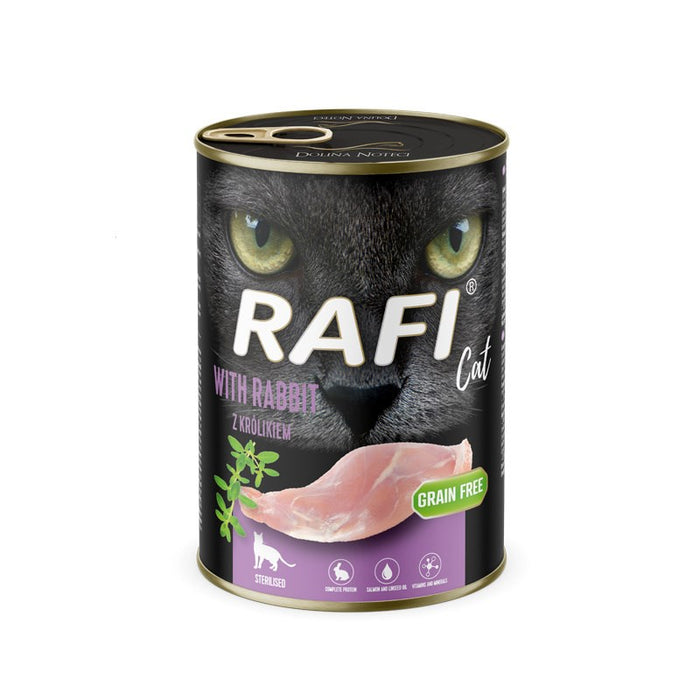RAFI Cat Adult със заек - мокра котешка храна - 400гр