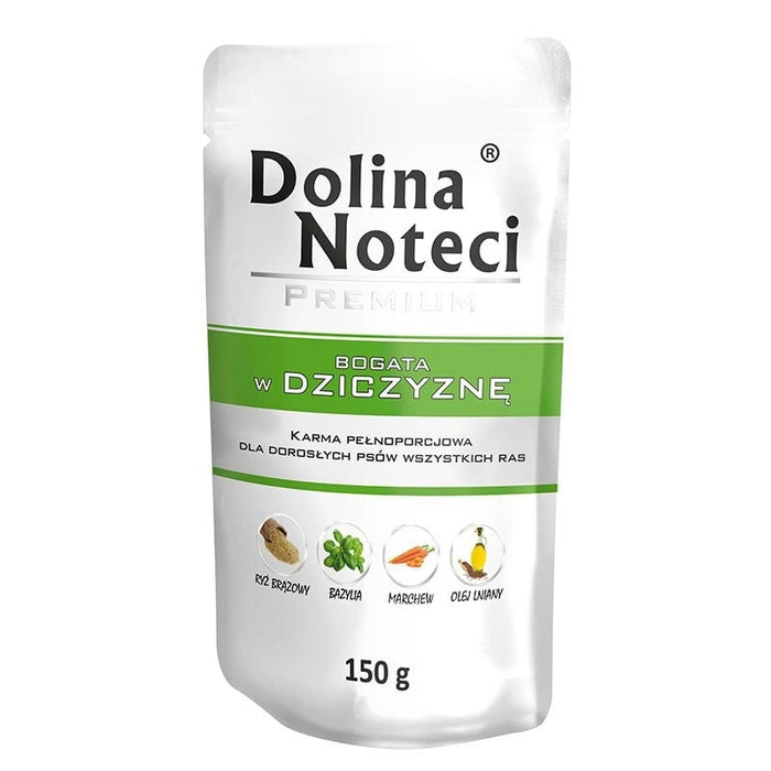 Dolina Noteci Premium богата на еленско месо - мокра храна за кучета - 150гр
