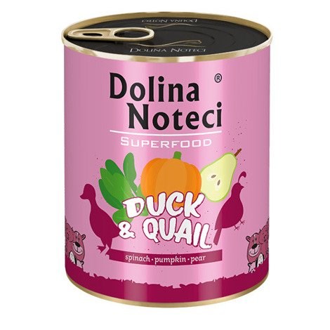 DOLINA NOTECI Superfood Патица с пъдпъдъци - Мокра храна за кучета - 800гр