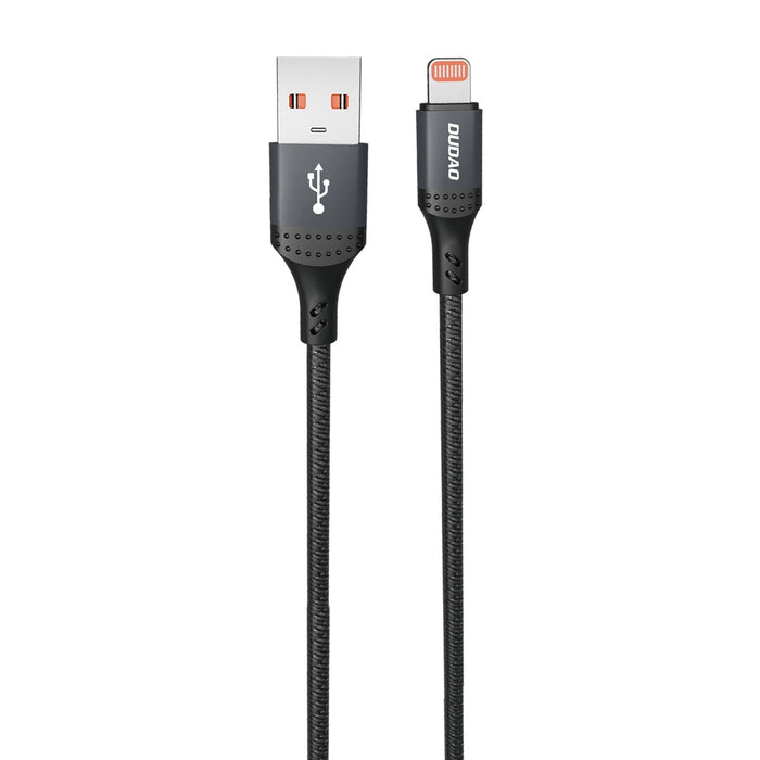 Dudao 3A 30W L3SL USB-A - Lightning Cable Braided 1.2m - Черен