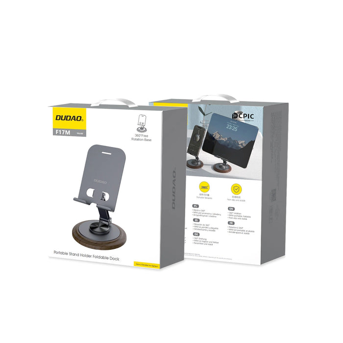 Dudao F17M 360° метална стойка за телефон - сива