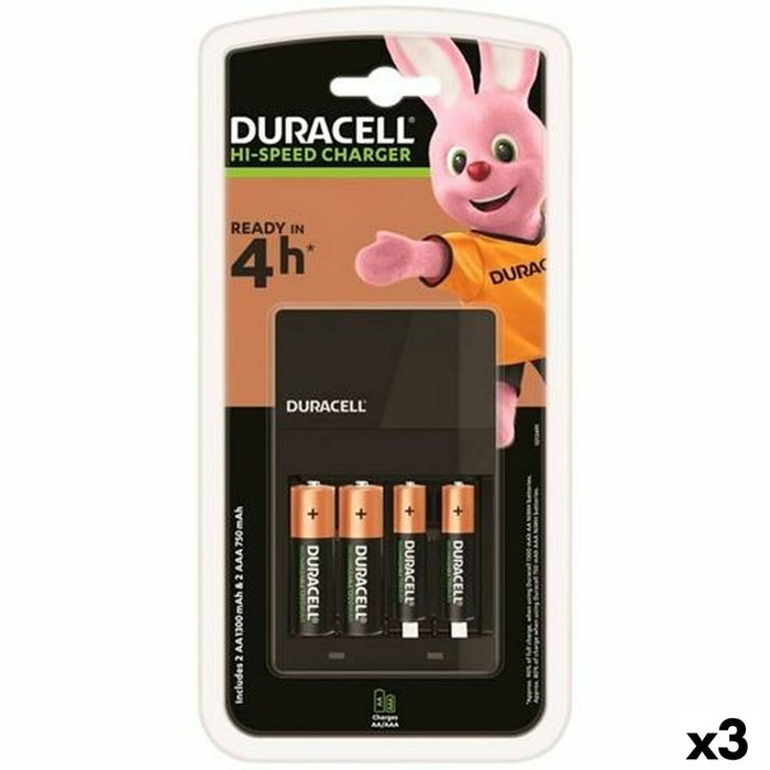 Зарядно + зареждащи се батерии DURACELL (3 броя)