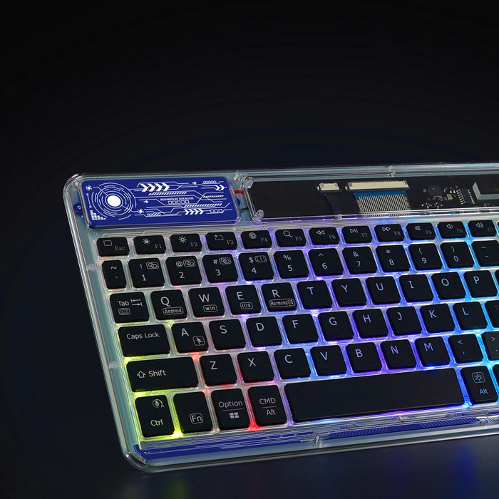 Безжична клавиатура Dux Ducis (серия CK) за лаптоп / таблет / телефон - прозрачна