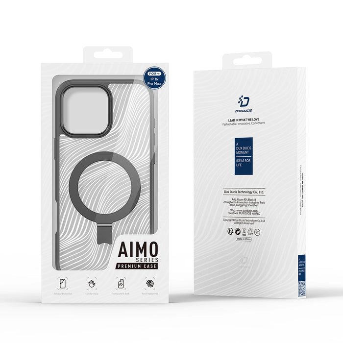 Калъф Dux Ducis Aimo Mag с MagSafe и стойка за iPhone 16 Pro Max - черен