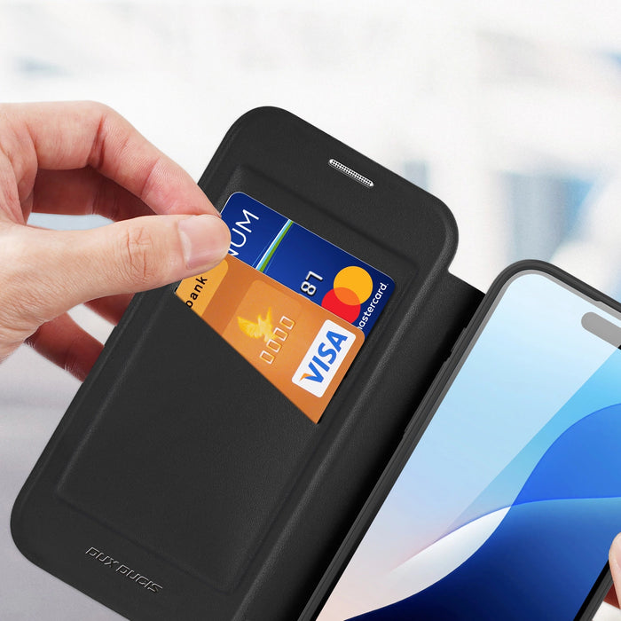 Калъф Dux Ducis Skin X Pro iPhone 16 Pro с MagSafe и капак - черен