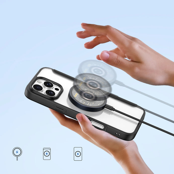 Калъф Dux Ducis Skin X Pro iPhone 16 Pro с MagSafe и капак - черен