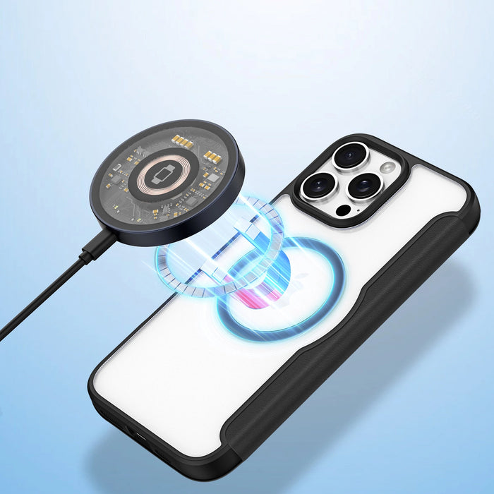 Калъф Dux Ducis Skin X Pro iPhone 16 Pro с MagSafe и капак - черен