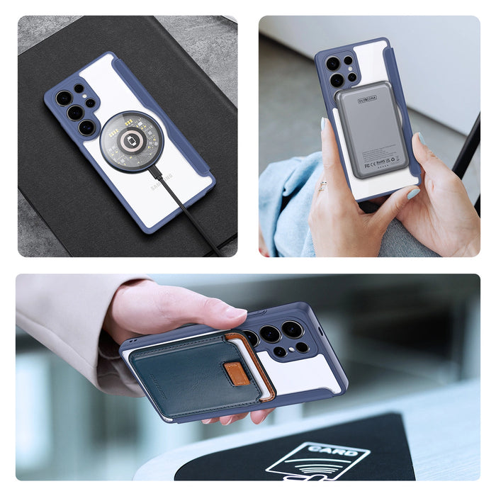 Калъф Dux Ducis Skin X Pro за Samsung Galaxy S25 Ultra с MagSafe и портфейл - син
