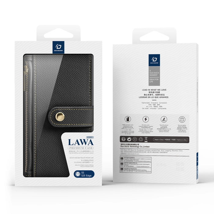 Dux Ducis Lava калъф с MagSafe за Samsung Galaxy S25 Edge - черен