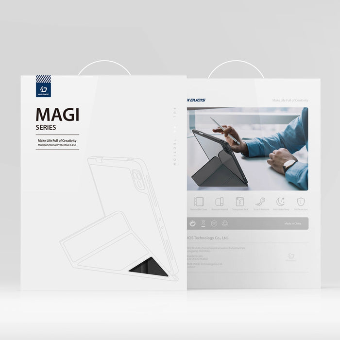 Калъф Dux Ducis Magi с държач за стилус за Samsung Galaxy Tab S10 FE/S9/S9 FE - черен